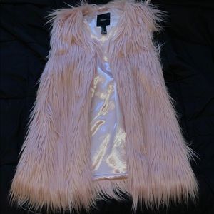 Pink Forever 21 Faux Fur Vest